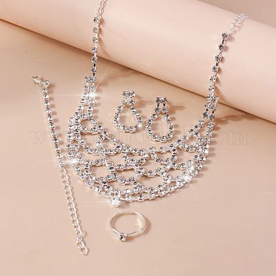 Комплекты из сплава со стразами&nbsp;FS-WGE054E-01-1