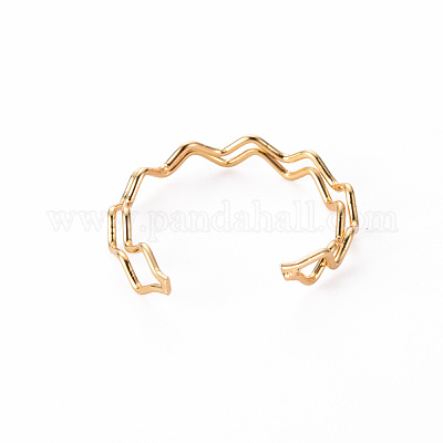 Латунь манжеты кольца RJEW-Q765-030-NF-1