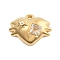 304 Stainless Steel Crystal Rhinestone Pendants, Heart Charm, PVD Vacuum Plating, Real 18K Gold Plated, 13x17x5mm, Hole: 1.4mm