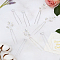 8Pcs 2 Styles Brass and Alloy Rhinestone Hair Forks, Leaf, Hair Accessories for Women, Silver, 68~105x10~11x4mm, 4pcs/style 