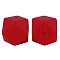 Hexagon Silicone Beads, Dark Red, 17x17mm