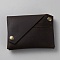 Mini Leather Coin Purse, Rectangle Credit Card Wallets with Snap Button, Coconut Brown, 7.5x10.2x2.5cm