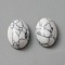 Natural Howlite Cabochons, Half Oval, 14x10x4.5mm