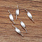 Brass Connector Charms, Twist, Silver, 15.5x3x2.5mm, Hole: 1mm
