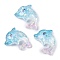 Transparent Epoxy Resin Decoden Cabochons, Glitter Sea Animals, Dolphin, 24x18.5x7mm