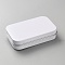 Iron Jewelry Storage Boxes with Hinged Lid, for DIY Candles, Dry Storage, Spices, Tea, Candy, Party Favors, Rectangle, White, 9.8x6.35x2.25cm
