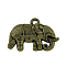 Tibetan Style Alloy Pendants, Elephant, Cadmium Free & Lead Free, Antique Bronze, 19x26.5x5mm, Hole: 2mm, about 409pcs/1000g