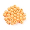 Plastic Beads, Round, Orange, 8x8mm, Hole: 2mm, 2000pcs/500g