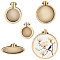 5Pcs 5 Styles Wood Embroidery Hoop, Mixed Shapes, 29.3~57x24.5~50x6.5~7mm, 1pc/style