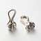 Brass Bead Tips, Platinum, 19x8.5x6mm