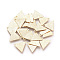 Brass Charms, Triangle, Nickel Free, Real 18K Gold Plated, 13x15x0.5mm, Hole: 1mm