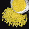 8/0 Two Cut Glass Seed Beads, Hexagon, Transparent Colours, Gold, 2.5~3x2.5mm, Hole: 0.9mm, about 15000pcs/bag