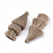 Polyester Tassel Big Pendant Decorations, BurlyWood, 65~72x25~28mm
