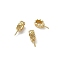 Brass Pendant Bails, Peg Bails, for Half Drilled Beads, Golden, 8x3.6mm