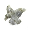 Carved Natural Labradorite Pendants, Eagle, 40x40x8mm, Hole: 1.2mm