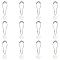 12Pcs Iron Shower Curtain Rings for Bathroom, with Freshwater Shell Pendants, Flat Round, Creamy White, 99mm