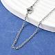 Устойчивые к потускнению модные унисекс ожерелья из нержавеющей стали 304 с цепочкой-кабелем X-NJEW-L043-16P-1
