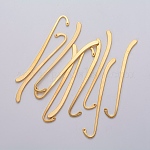 Тибетском стиле сплава закладки, золотые, без кадмия и без свинца, 85x13.5 мм, отверстие : 1.5 мм