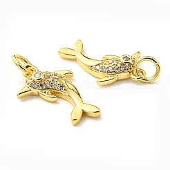 Покрытие стойки латунь микропаве прозрачные подвески из кубического циркония&nbsp;KK-D036-23G