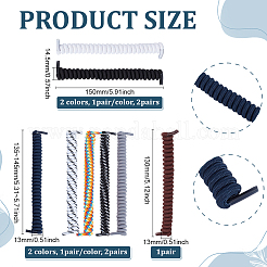 8 пара 8-х видов полиэстеровых пружинных шнурков&nbsp;DIY-BC0015-53