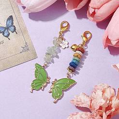 Подвески из эмали из сплава бабочки&nbsp;HJEW-JM01637-01