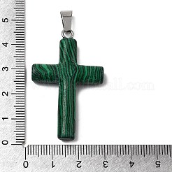 Подвески-кресты из натуральных и синтетических драгоценных камней&nbsp;KK-D021-04P