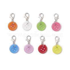 Подвесные украшения из акриловых пуговиц&nbsp;HJEW-JM04109-02