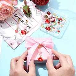 10 шт. подвеска из сплава с эмалью на тему Дня святого Валентина&nbsp;HJEW-CJD00004