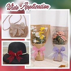 28 шт. 7-х цветные аксессуары для украшения бантом из мешковины&nbsp;HJEW-AR00010