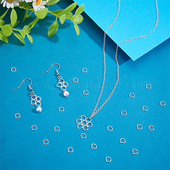 50 шт. 925 спаянных закрытых соединительных кольца из стерлингового серебра&nbsp;STER-PH0004-26