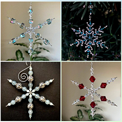 30 шт. рождественские снежинки из железной проволоки&nbsp;IFIN-SC0001-98B