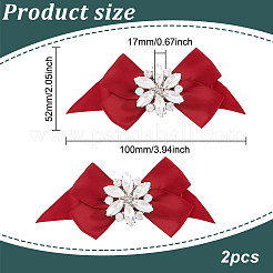 2 шт. съемный бант из полиэстеровой ленты для украшения обуви&nbsp;FIND-FG0003-03B