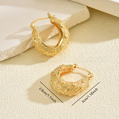 Фактурные серьги-кольца из латуни&nbsp;OS8386