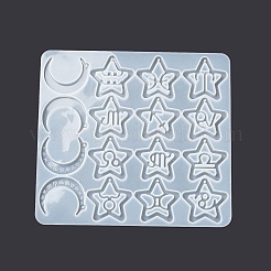 Двенадцать созвездий луны и звезды подвески силиконовые Молды&nbsp;DIY-G073-03