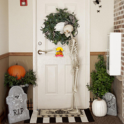 Незаконченные деревянные подвесные украшения на тему хэллоуина&nbsp;HJEW-WH20003-47B