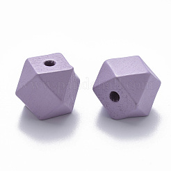 Расписные бусы из натурального дерева&nbsp;WOOD-Q040-020B-A04