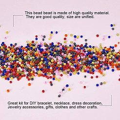 Смешанные 12/0 круглые стеклянные бусины&nbsp;SEED-PH0006-2mm-04