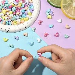 50шт УФ-покрытие непрозрачные акриловые бусины&nbsp;MACR-YW0004-06