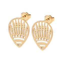 Серьги-гвоздики в форме капли из нержавеющей стали 304&nbsp;EJEW-I320-06G