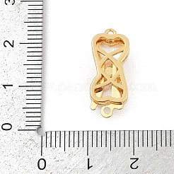 Латунные застежки из прозрачного кубического циркония с микропаве&nbsp;KK-U051-01G-03