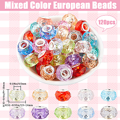 120шт смоляные европейские бусины&nbsp;FIND-SP0002-05F