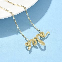 Латунные ожерелья с подвесками в виде змеи для женщин&nbsp;LS-NJEW-U041-01G