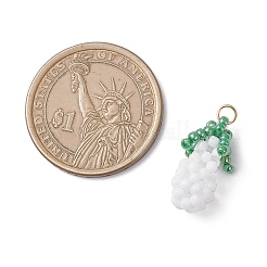 Подвески из стеклянных бусин в форме баклажана 3d&nbsp;PALLOY-MZ00942-04