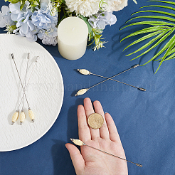 6 шт. бусина-бочонок из смолы с латунными брошами&nbsp;JEWB-DR00022