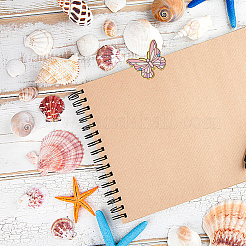 2 шт. латунные эмалевые зажимы-бабочки&nbsp;AJEW-CP0010-33A