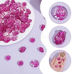 Прозрачные акриловые бусины цвета фуксии&nbsp;TACR-AR0001-28
