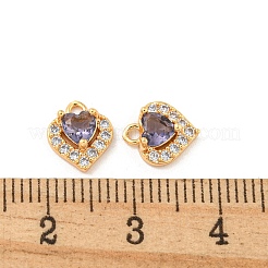 Латунные микро проложить кубического циркония подвески&nbsp;KK-Z057-01G-02