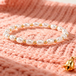 3 шт. 3 стиля элегантных браслетов из искусственного жемчуга и бисера в виде рисовых зерен&nbsp;JW5778-1