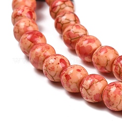 Синтетических нитей бирюзовые бусы&nbsp;TURQ-F019-03H