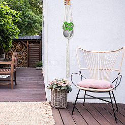 Вешалки для растений макраме из хлопка&nbsp;AJEW-WH20072-57B